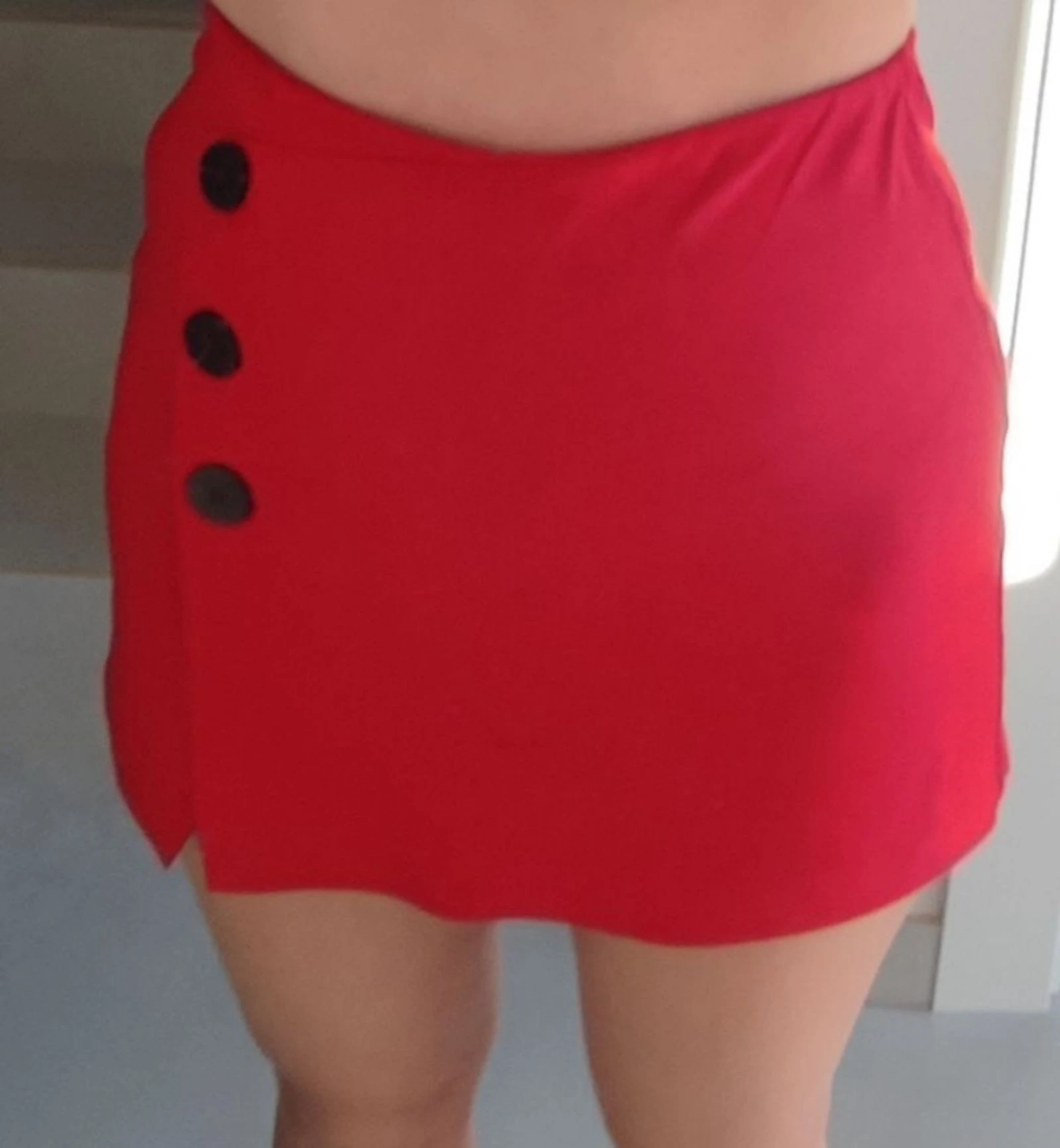 Falda pantalón roja Zara TRF talla S